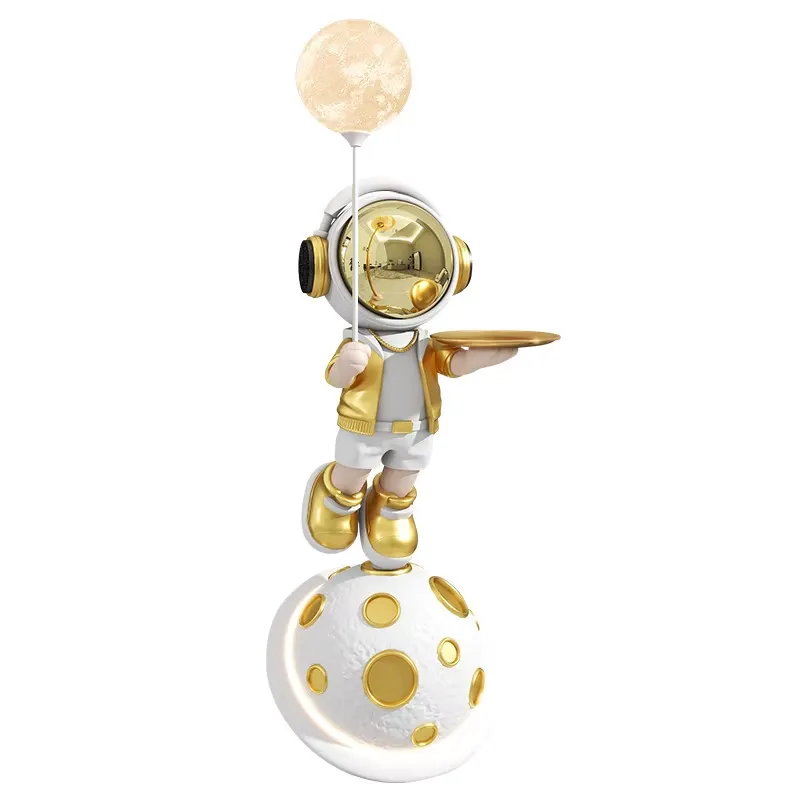 Resin Art Floor - Resin Astronaut Love Space Painted Art