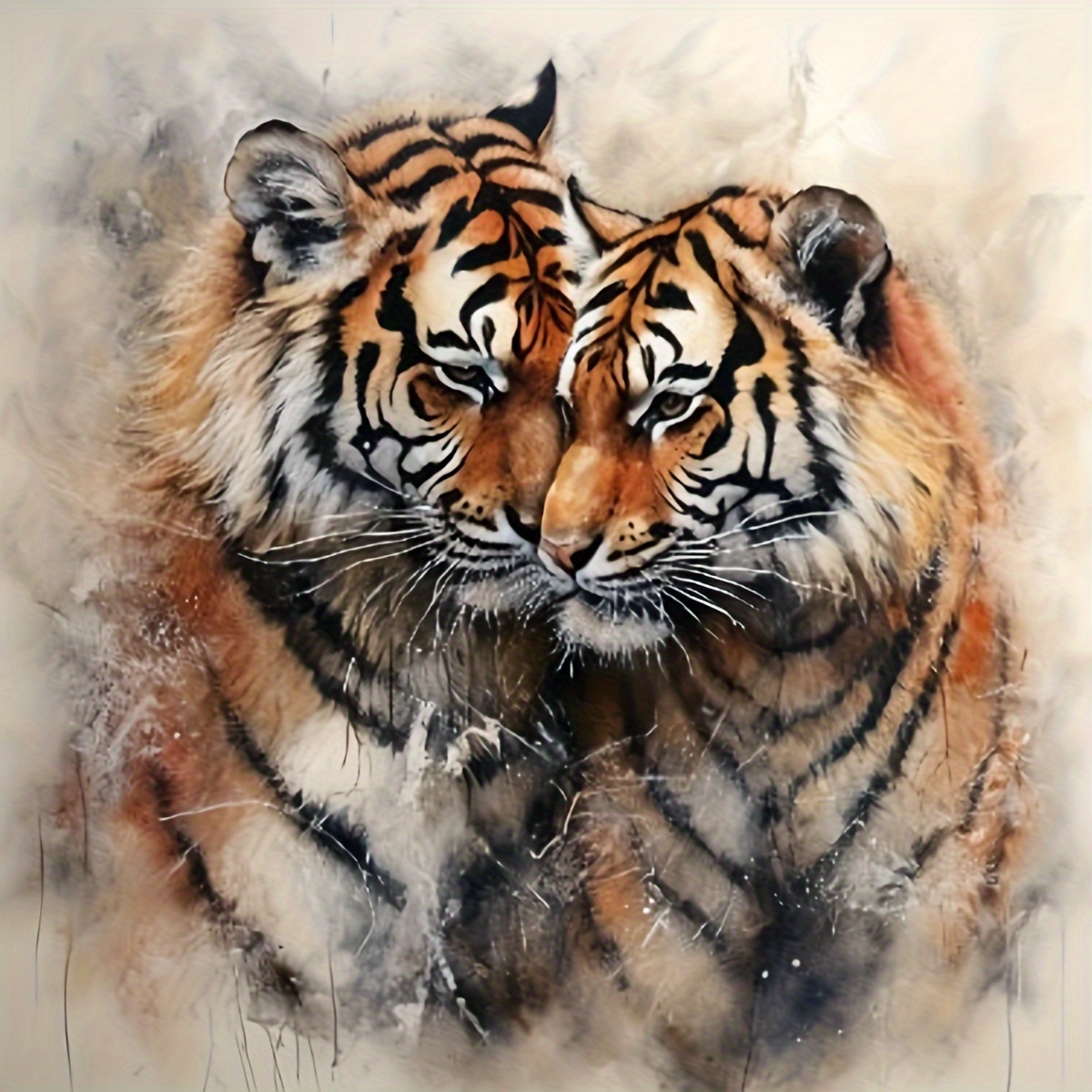 Resin Art Tools - Full Square Diamond,No FrameA Fierce Tiger