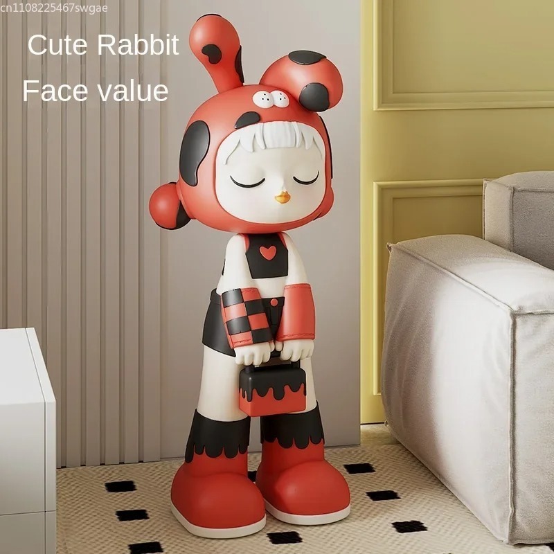 Art Cartoon Girl Statue Indoor - Resin Art And Decor review and price