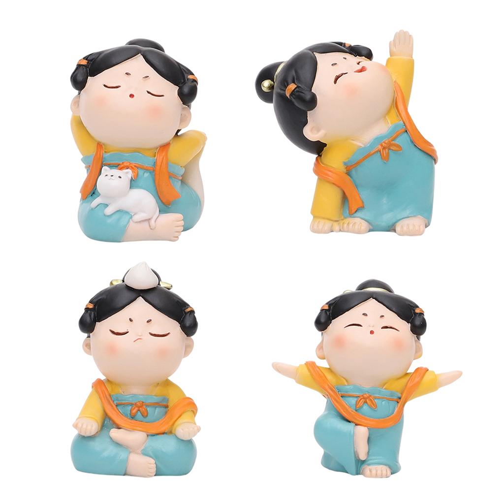 Cute Chinese Lady Yoga Statue  - Resin Art Studio review and price
