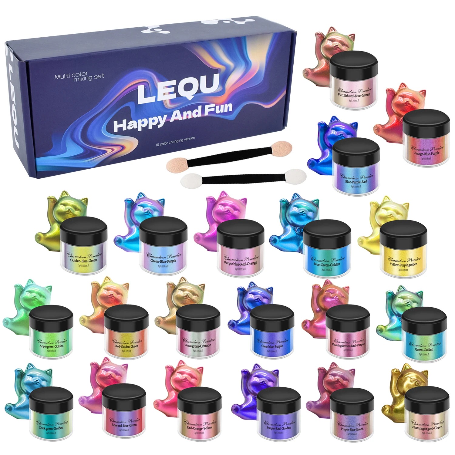 A set of chameleon pink nail c - Glitter Powder Resin review and price